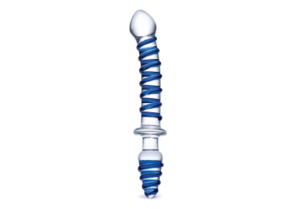 10" Mr. Swirly Double-Ended Glass Dildo & Butt Plug