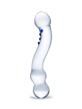 6” Textured G-Spot Glass Dildo