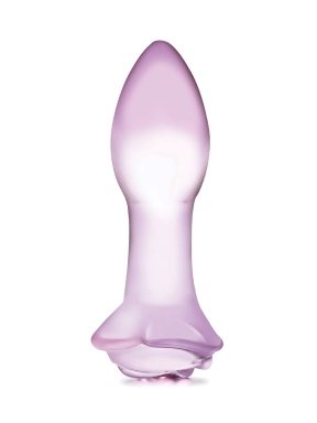 5" Rosebud Glass Butt Plug