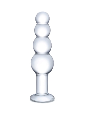 7.25” glass beaded butt plug