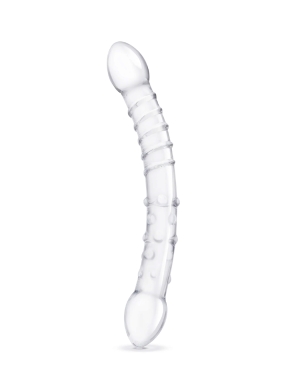 12" Girthy Double-Trouble Glass Dildo