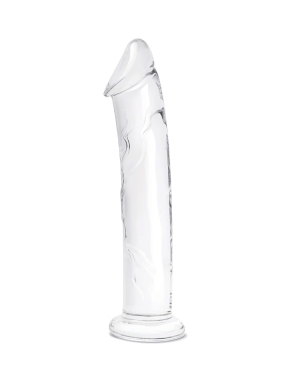 12" Glass Dildo with Veins & Flat Base